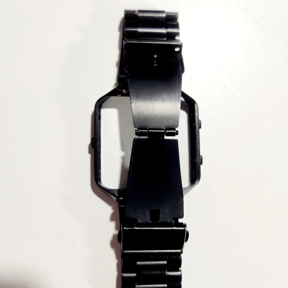 Black Metal Smartwatch Band